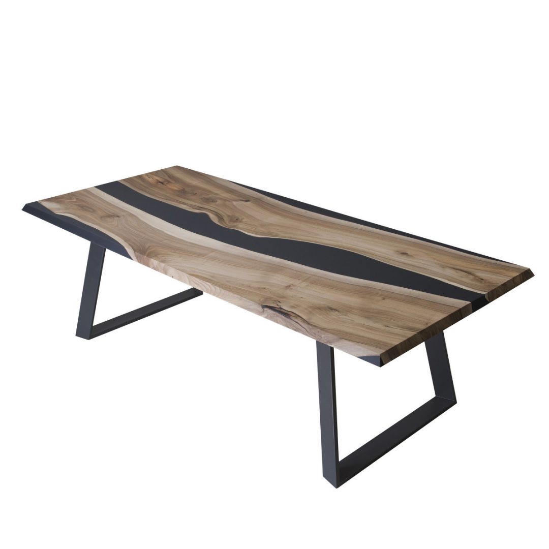 TISCH BLACK EPOXIDHARZ WALNUSSHOLZ - EAGLE DESIGN